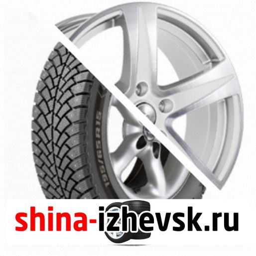 Колесо в сборе BF Goodrich G Force Stud 195/65 R15 Q 95 + СКАД Sakura 6.5xR15 5×112 ET43 DIA57.1 Белый с полированной лицевой частью в Ижевске
